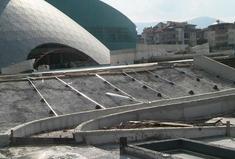 Hafif Şap, eğimli çatı yapımı uygulaması