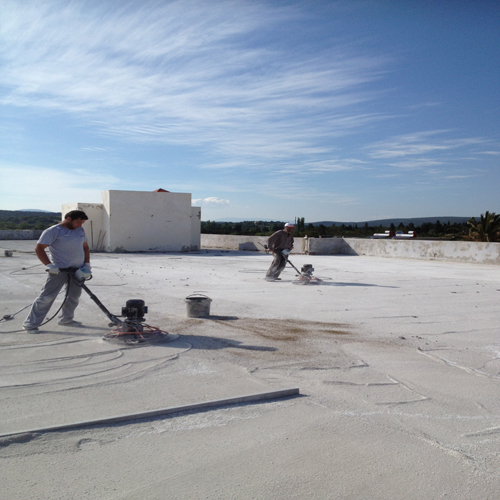 Hafif Beton Kuruma Sonrası - Kuru Zımpara Uygulaması